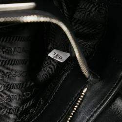 Pre Owned Prada Black Re-Nylon & Spazzolato Pocket Crossbody