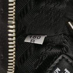 Pre Owned Prada Black Re-Nylon & Spazzolato Pocket Crossbody