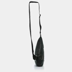 Pre Owned Prada Black Prada Cross Leather Bag