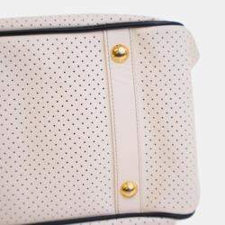Pre Owned Prada Saffiano Fori Perforated Bowling Bag