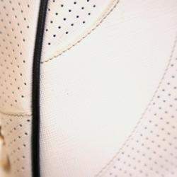 Pre Owned Prada Saffiano Fori Perforated Bowling Bag