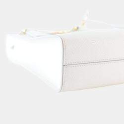Pre Owned Prada Mini White Saffiano Tote