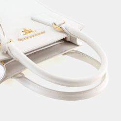Pre Owned Prada Mini White Saffiano Tote