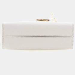 Pre Owned Prada Mini White Saffiano Tote