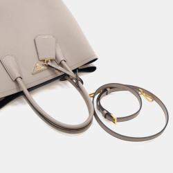 Pre Owned Prada Saffiano Double Cuir Tote