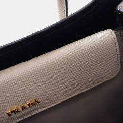 Pre Owned Prada Saffiano Double Cuir Tote