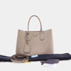Pre Owned Prada Saffiano Double Cuir Tote
