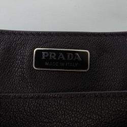 Pre Owned Prada White City Calf Studded Folk Cahier Crossbody