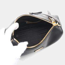 Pre Owned Prada Sacca Shoulder Bag Leather Women'S Black