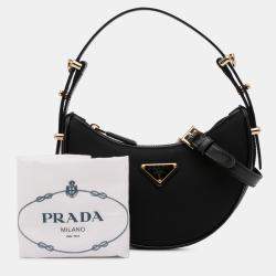 Pre Owned Prada Black Mini Re-Nylon Arque Bag