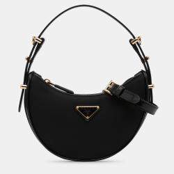Pre Owned Prada Black Mini Re-Nylon Arque Bag
