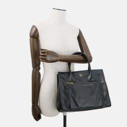 Pre Owned Prada 2Way Handbag Black Leather