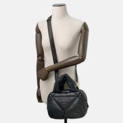 Pre Owned Prada Quilted 2Waybag Black Leather