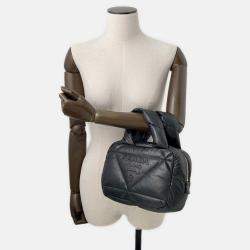 Pre Owned Prada Quilted 2Waybag Black Leather