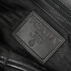 Pre Owned Prada Black Leather Shoulder Bag