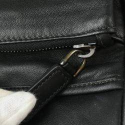 Pre Owned Prada Black Leather Shoulder Bag