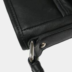 Pre Owned Prada Black Leather Shoulder Bag