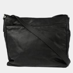 Pre Owned Prada Black Leather Shoulder Bag