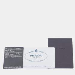 Pre Owned Prada Black Canvas Canapa Triangle Logo Shoulder Bag