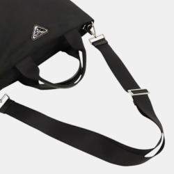 Pre Owned Prada Black Tessuto Satchel