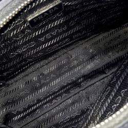 Pre Owned Prada Black Nylon Re-Nylon Tessuto Chain Strap Hobo Bag