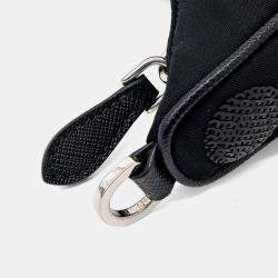 Pre Owned Prada Black Nylon Re-Nylon Polka Dot Tessuto Chain Strap Hobo Bag