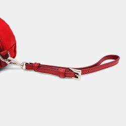 Pre Owned Prada Red Nylon fabric pouch
