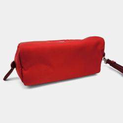 Pre Owned Prada Red Nylon fabric pouch