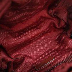 Pre Owned Prada Red Nylon fabric pouch
