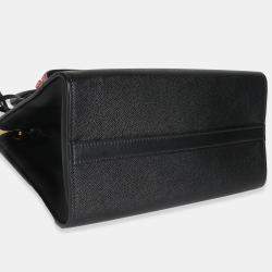 Pre Owned Prada Black Saffiano City Calfskin Greche Paradigme Bag