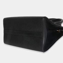 Pre Owned Prada Black Saffiano City Calfskin Greche Paradigme Bag