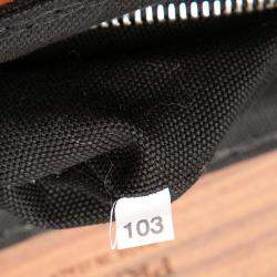 Pre Owned Prada Black Canvas Wood Handle Canapa Logo Satchel