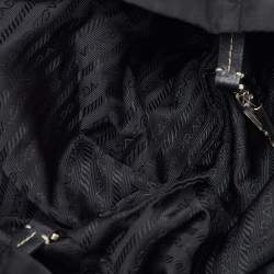 Pre Owned Prada Black Leather and Re-Nylon Tote