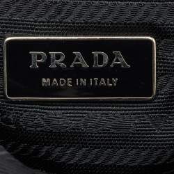 Pre Owned Prada Black Leather and Re-Nylon Tote