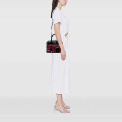 Pre Owned Prada Small Saffiano And City Calf Esplanade Satchel