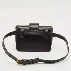 Pre Owned Prada Black Leather Cahier Belt Bag