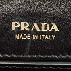 Pre Owned Prada Black Leather Cahier Belt Bag