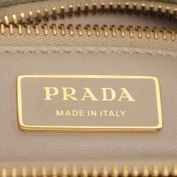 Pre Owned Prada Multicolor Saffiano Print Leather Small Double Zip Tote 
