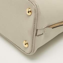 Pre Owned Prada Beige Saffiano Leather Small Promenade Satchel