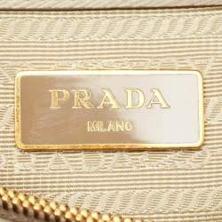 Pre Owned Prada Beige Saffiano Leather Small Promenade Satchel