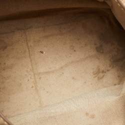 Pre Owned Prada Beige Soft Leather Buckle Tote