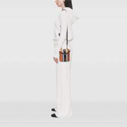 Pre Owned Prada Orange Canvas Canapa Baiadera Crossbody