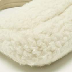 Pre Owned Prada White Wool Re-Edition 2000 Shoulder Bag