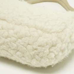 Pre Owned Prada White Wool Re-Edition 2000 Shoulder Bag