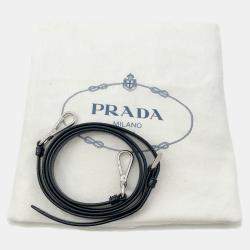 Pre Owned Prada Triangle Logo 2Way Handbag Beige/Black Fake Fur