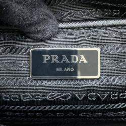 Pre Owned Prada Quilted Chaintote Bag Black Nylon