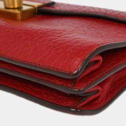 Pre Owned Prada Red Leather Handbag