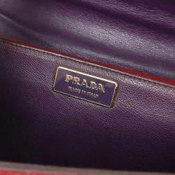 Pre Owned Prada Red Leather Handbag