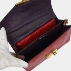 Pre Owned Prada Red Leather Handbag