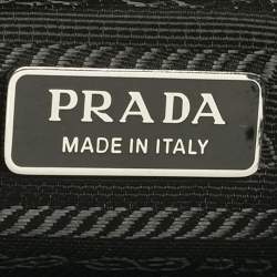 Pre Owned Prada Black Terry Cloth Mini Re-Edition 2000 Baguette Bag